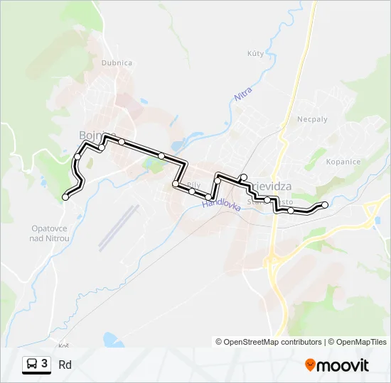 3 Bus Line Map