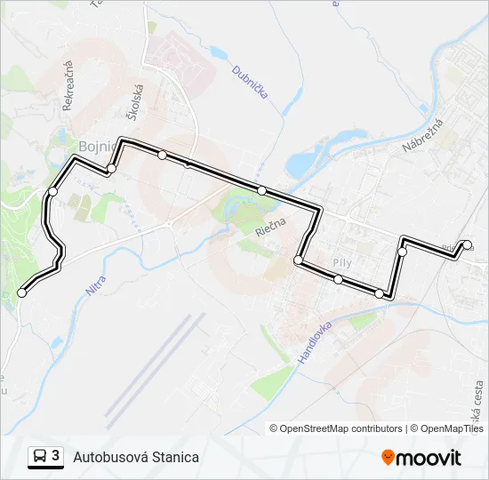 3 Bus Line Map