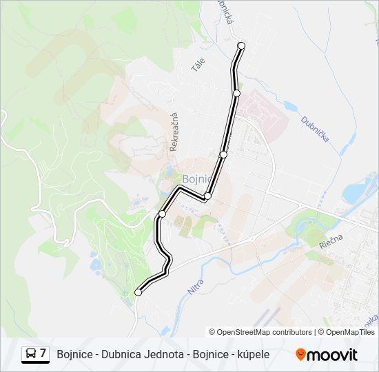 7 autobus Mapa linky