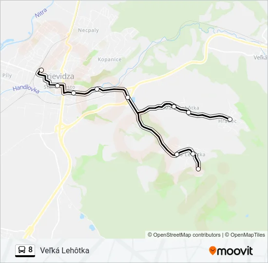 8 Bus Line Map