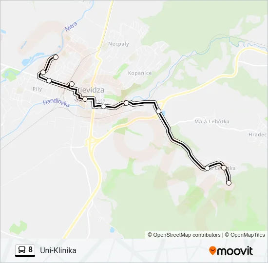 8 Bus Line Map