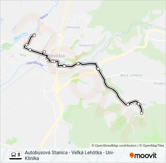 8 Bus Line Map