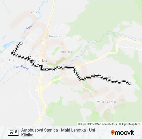 8 Bus Line Map