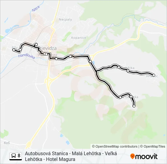 8 Bus Line Map
