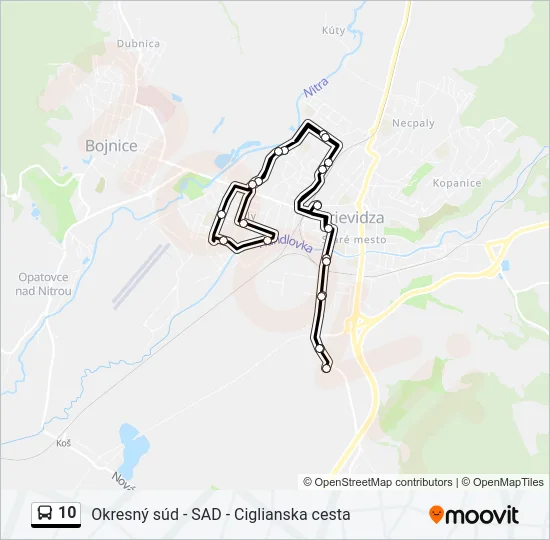 10 Bus Line Map