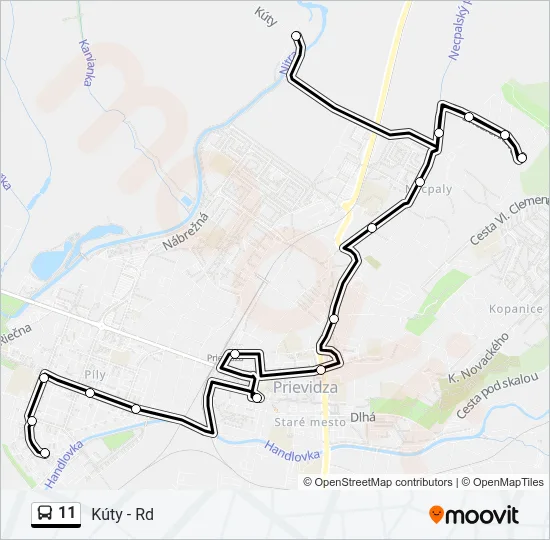 11 Bus Line Map