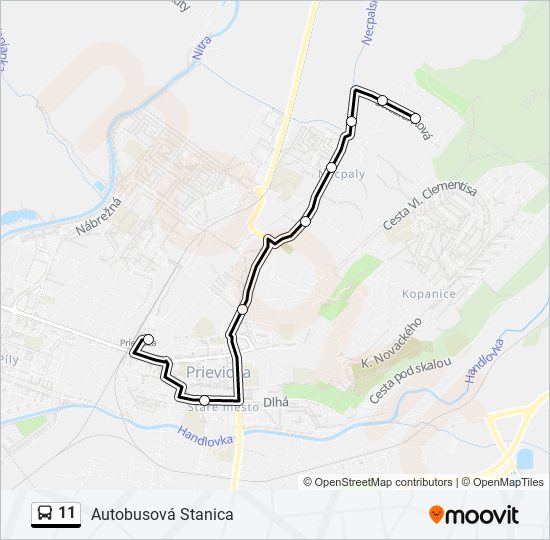 11 bus Line Map