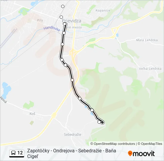 12 Bus Line Map