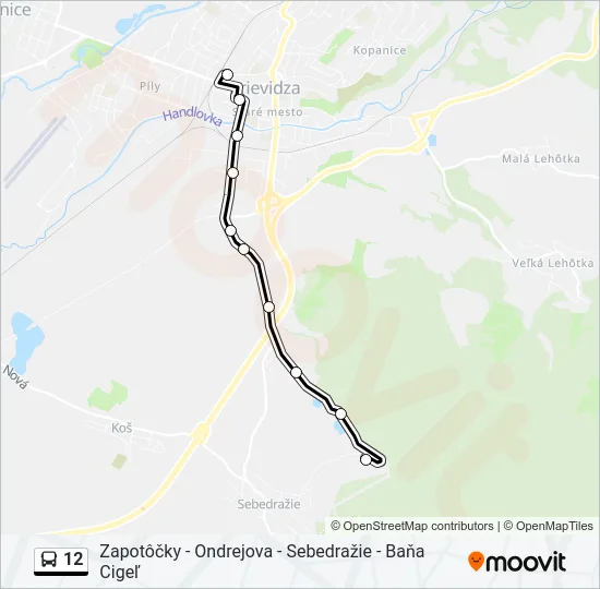12 Bus Line Map