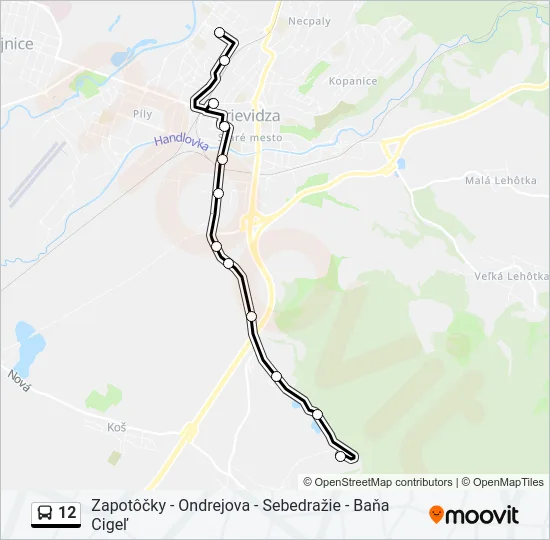12 Bus Line Map