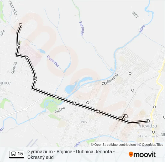 15 Bus Line Map