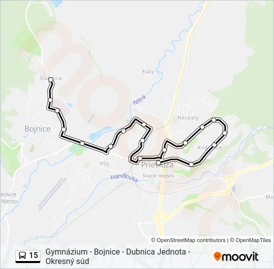15 Bus Line Map