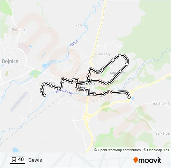 40 Bus Line Map