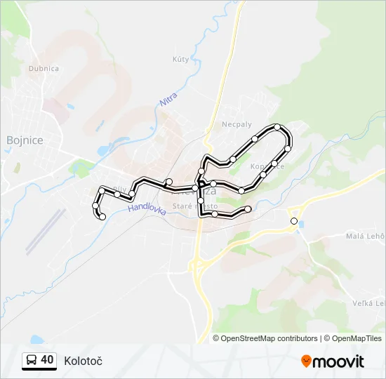 40 Bus Line Map