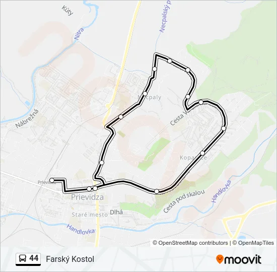 44 Bus Line Map