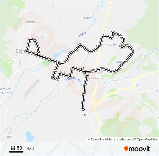 50 Bus Line Map
