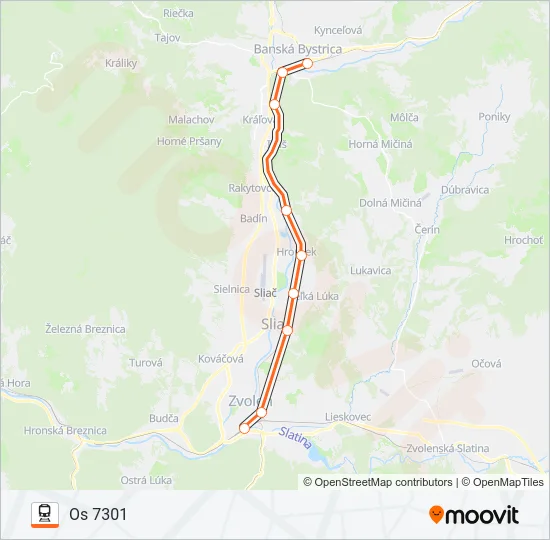 OS - BB/ZV Train Line Map