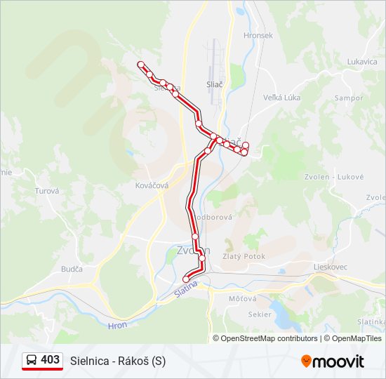 403 Route: Schedules, Stops & Maps - Sielnica - Rákoš (S) (Updated)