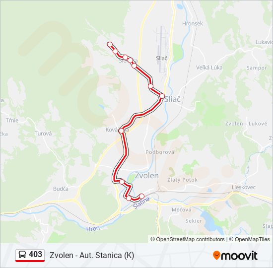 403 bus Line Map