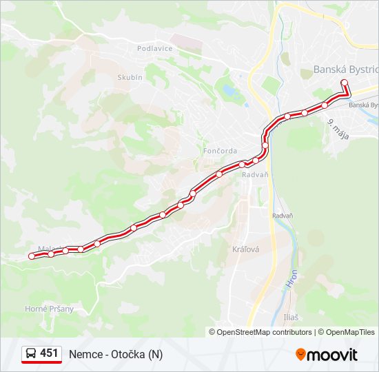 451 bus Line Map