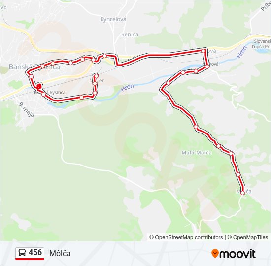 456 bus Line Map