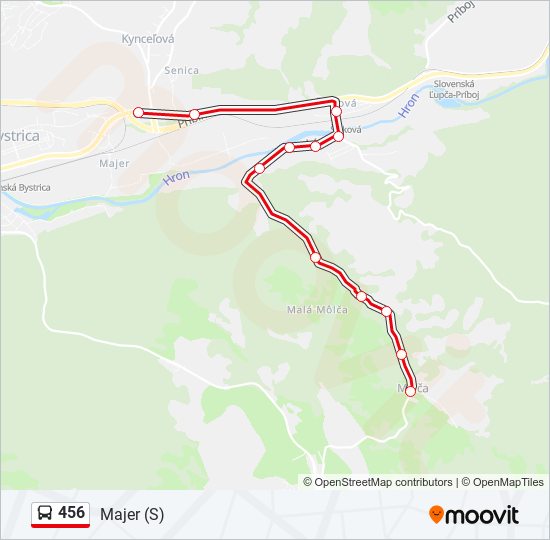 456 bus Line Map