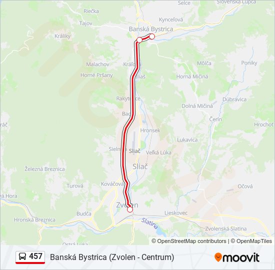 457 bus Line Map