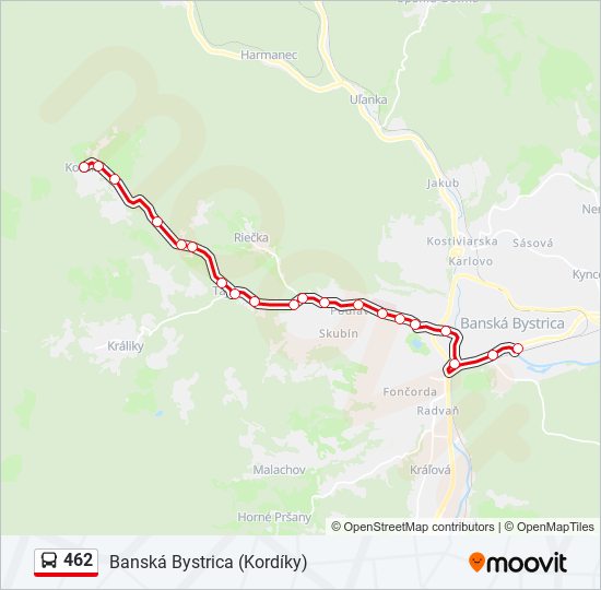 462 bus Line Map