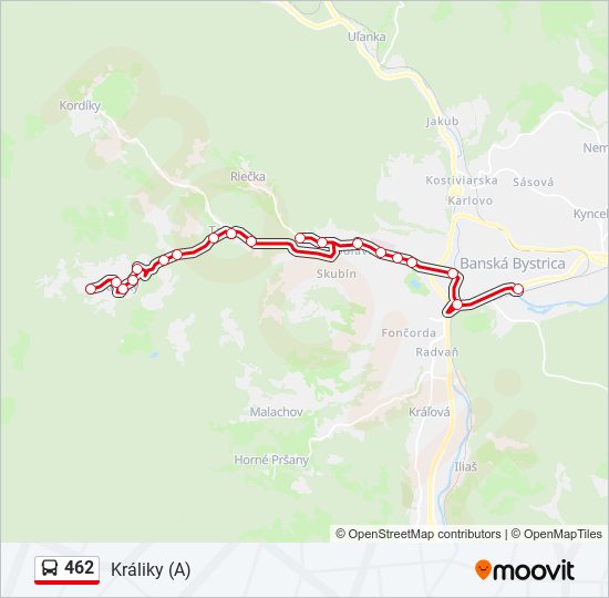 462 bus Line Map