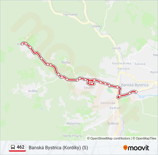 462 bus Line Map