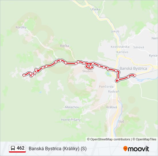 462 bus Line Map