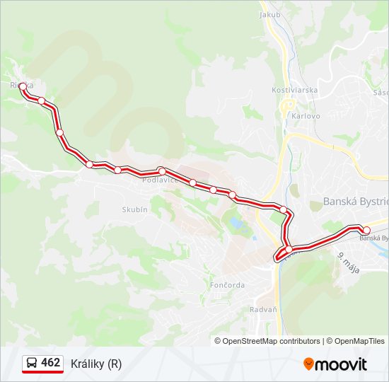 462 bus Line Map