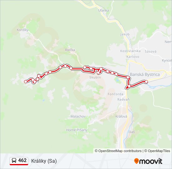 462 bus Line Map