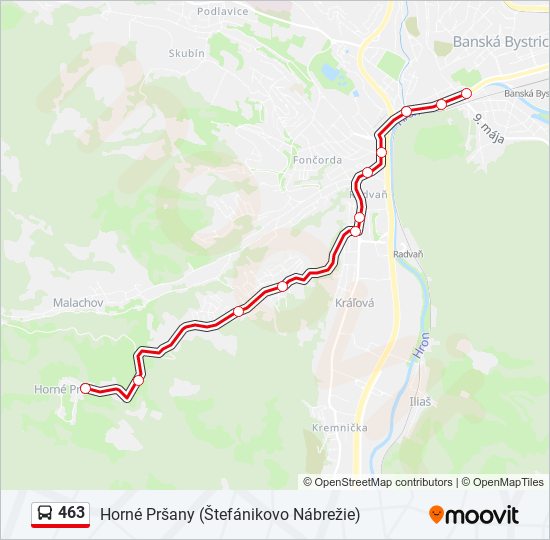 463 bus Line Map