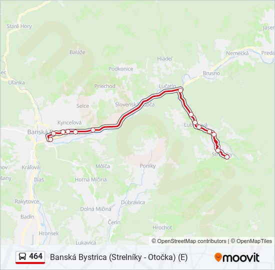 464 bus Line Map