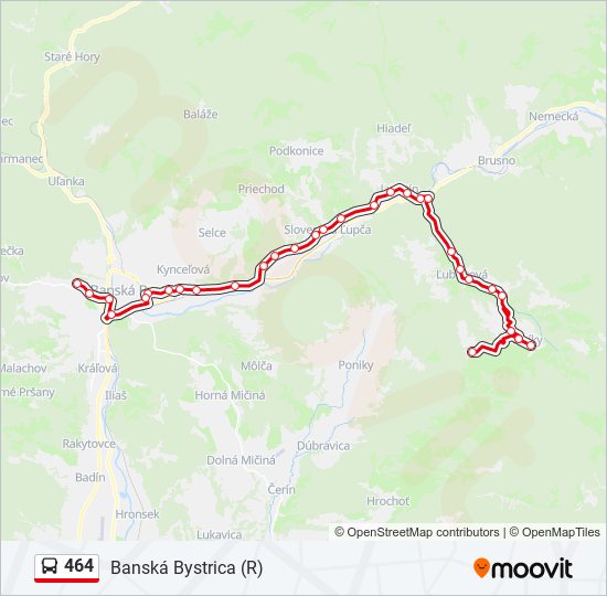 464 bus Line Map