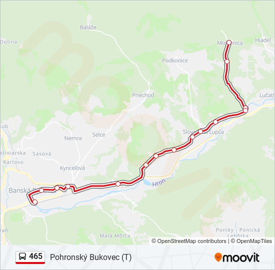 465 bus Line Map