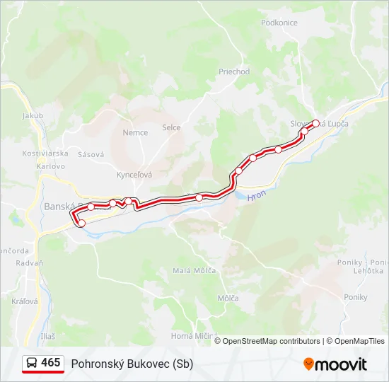 465 Bus Line Map