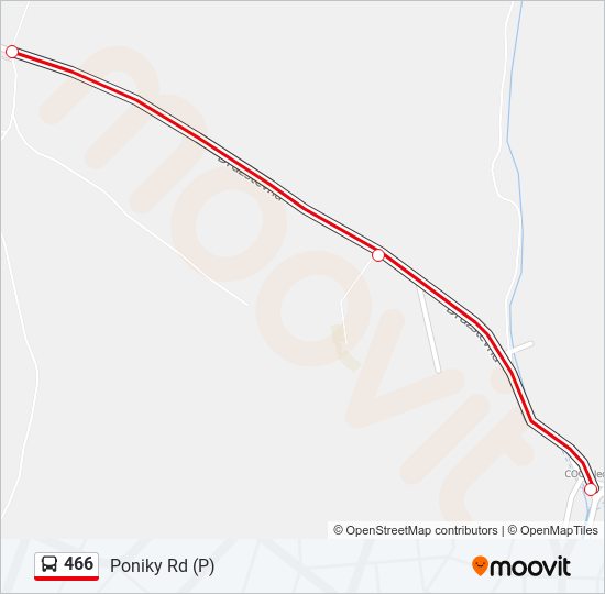 466 autobus Mapa linky