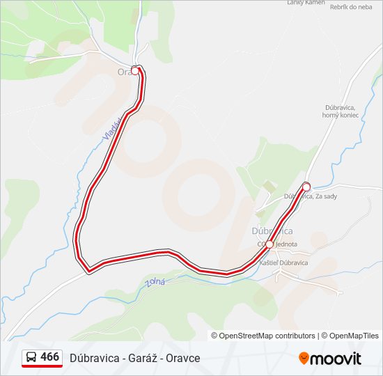 466 bus Line Map