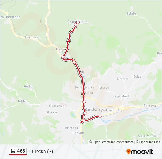 468 Bus Line Map