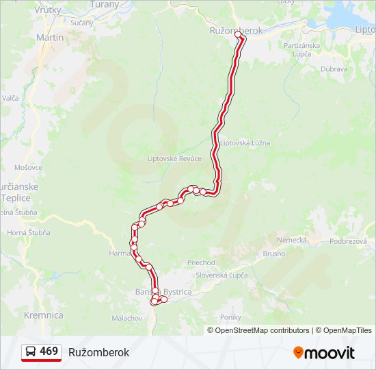 469 bus Line Map