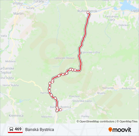 469 bus Line Map