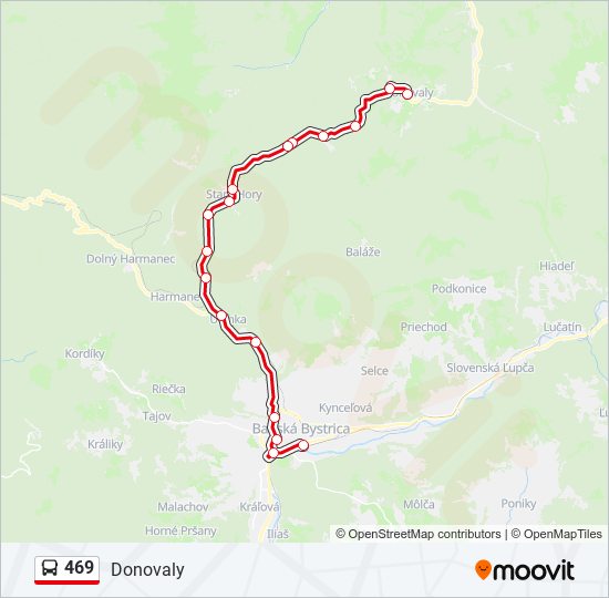 469 bus Line Map