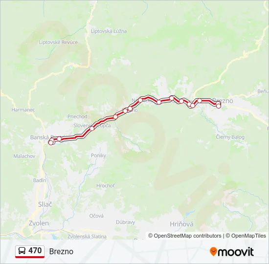 470 Bus Line Map