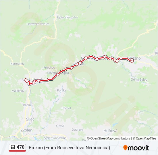 470 bus Line Map