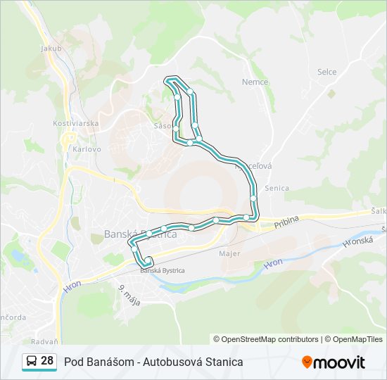 28 bus Line Map