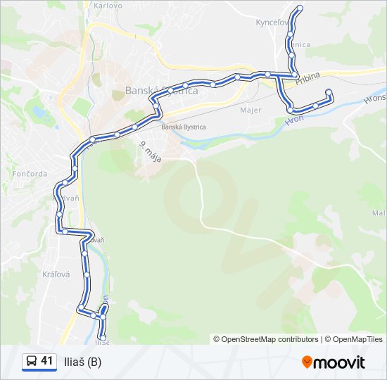 41 bus Line Map