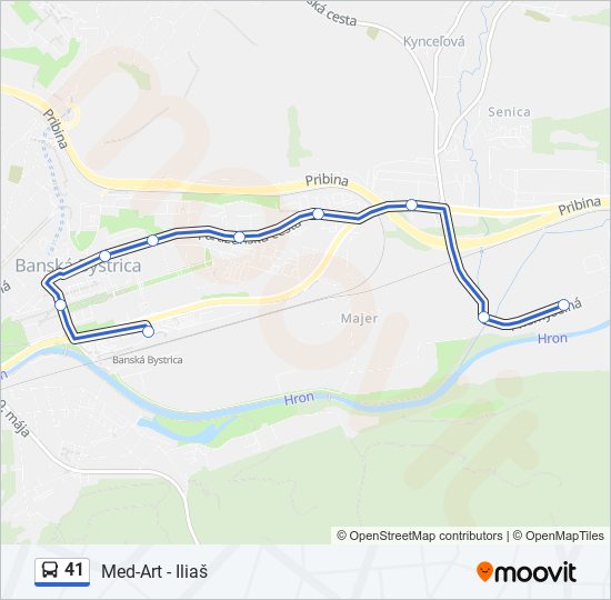 41 bus Line Map