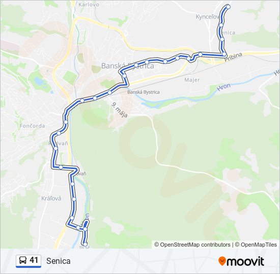 41 bus Line Map